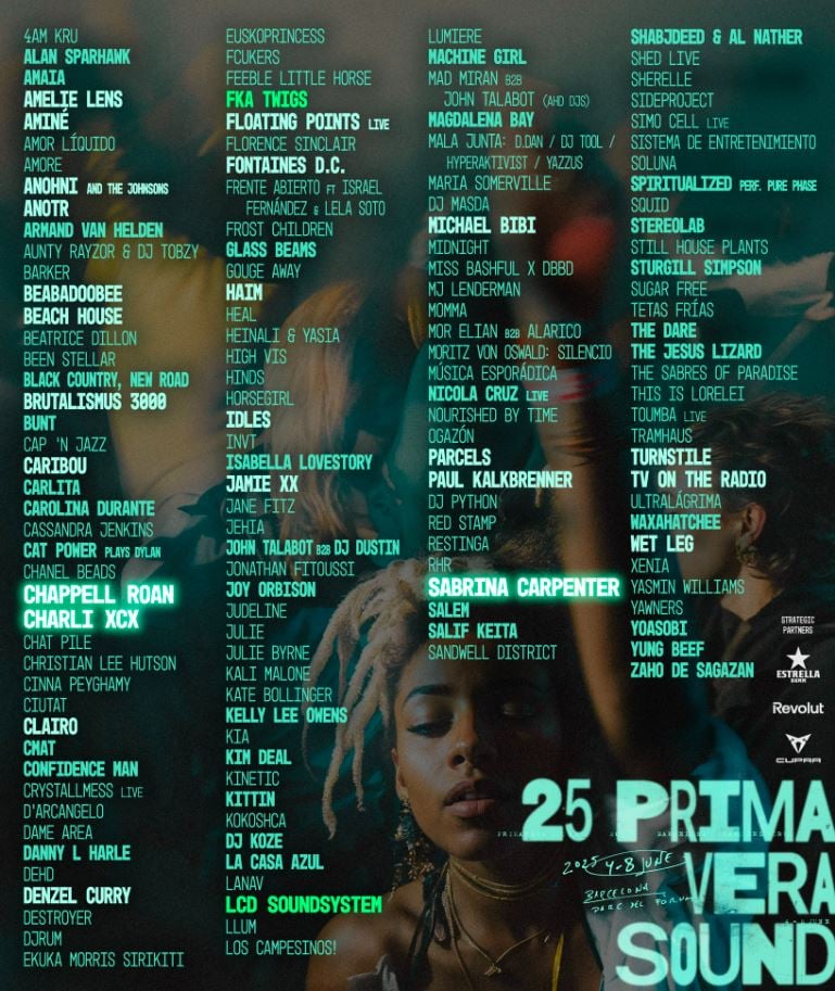 Primavera Sound 2025 Lineup Poster